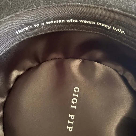 GIGI PIP Black Boater Hat - Picture 5 of 5